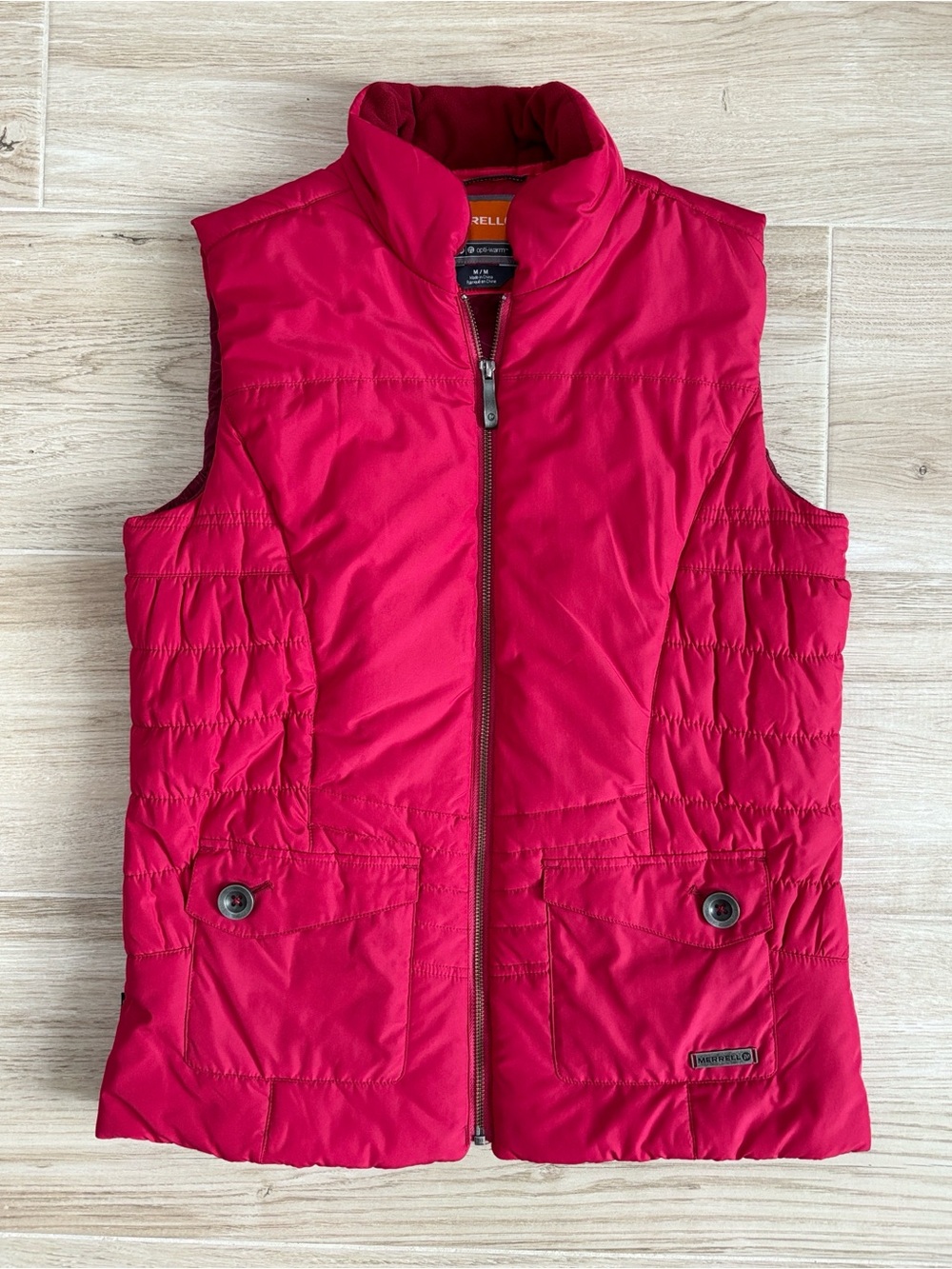 Merrell Opti-Warm Puffer Vest Red Dark Pink Women’s Size Medium
